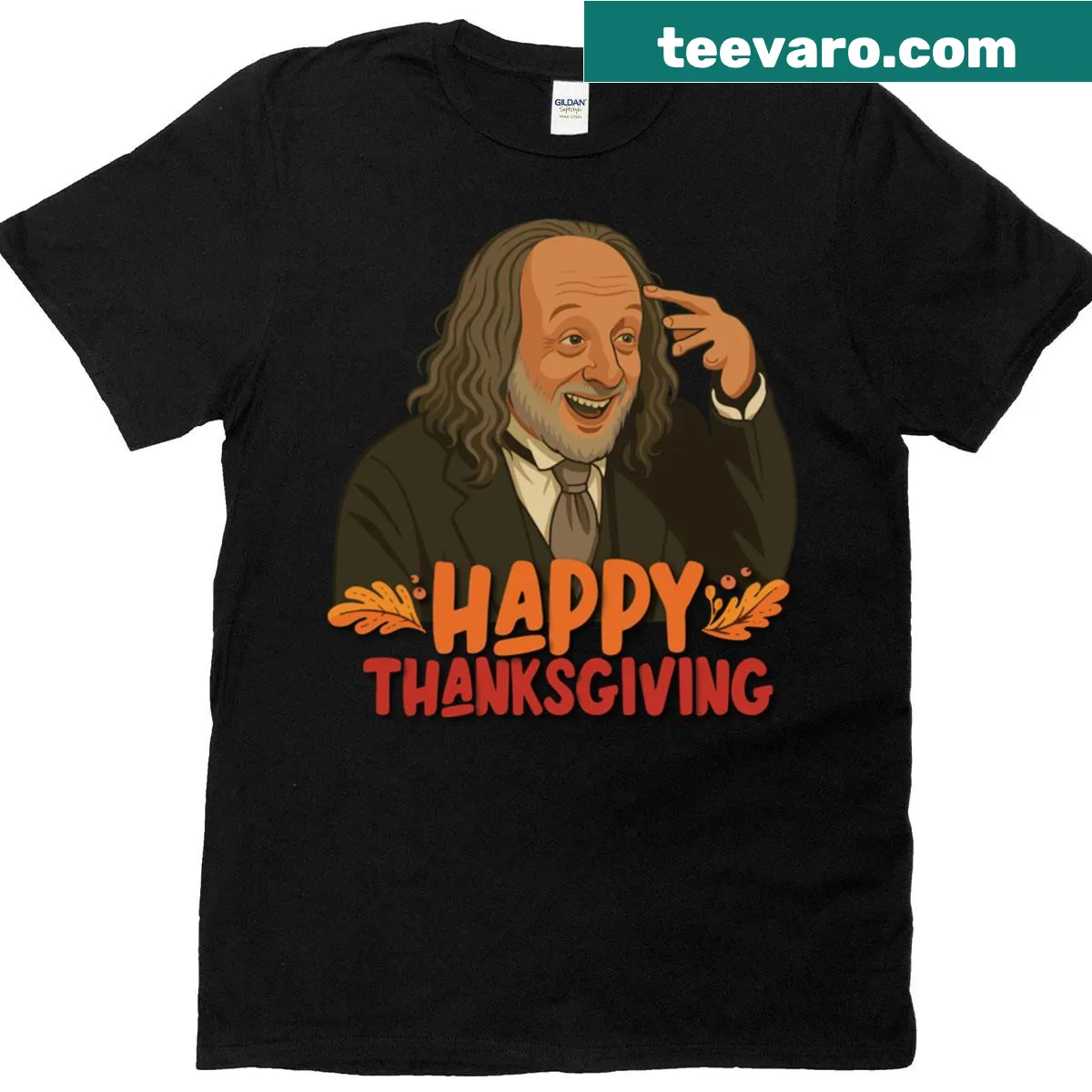 Thanksgiving T-shirt featuring a meme from Scary Movie. — on a men's t-shirt