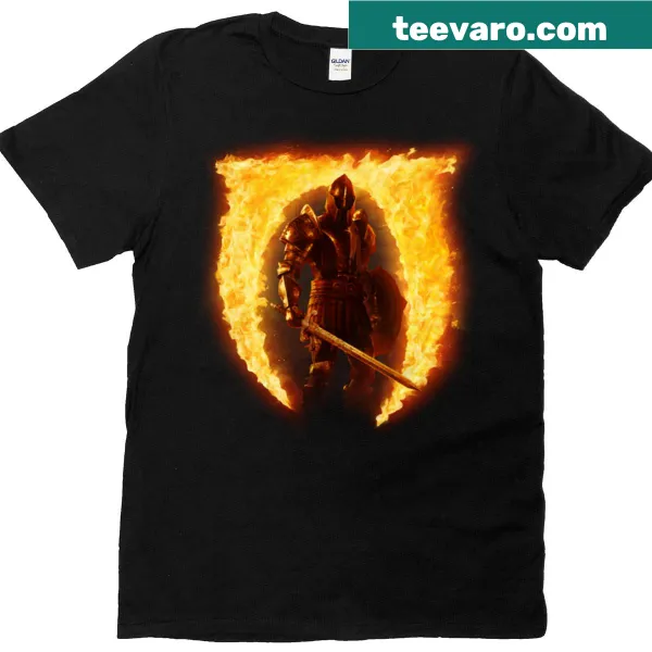 T-shirt featuring the Hero of Kvatch from fantasy lore