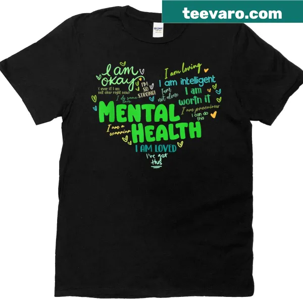 T-shirt supporting human brain illness awareness with empowering text