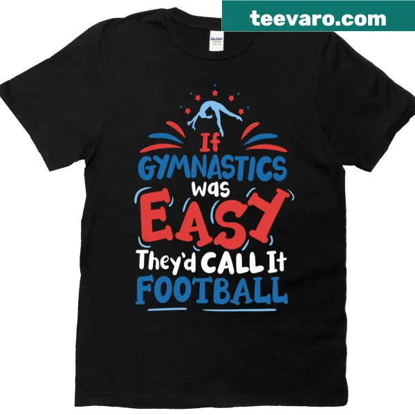 Funny gymnastics versus football graphic t-shirt