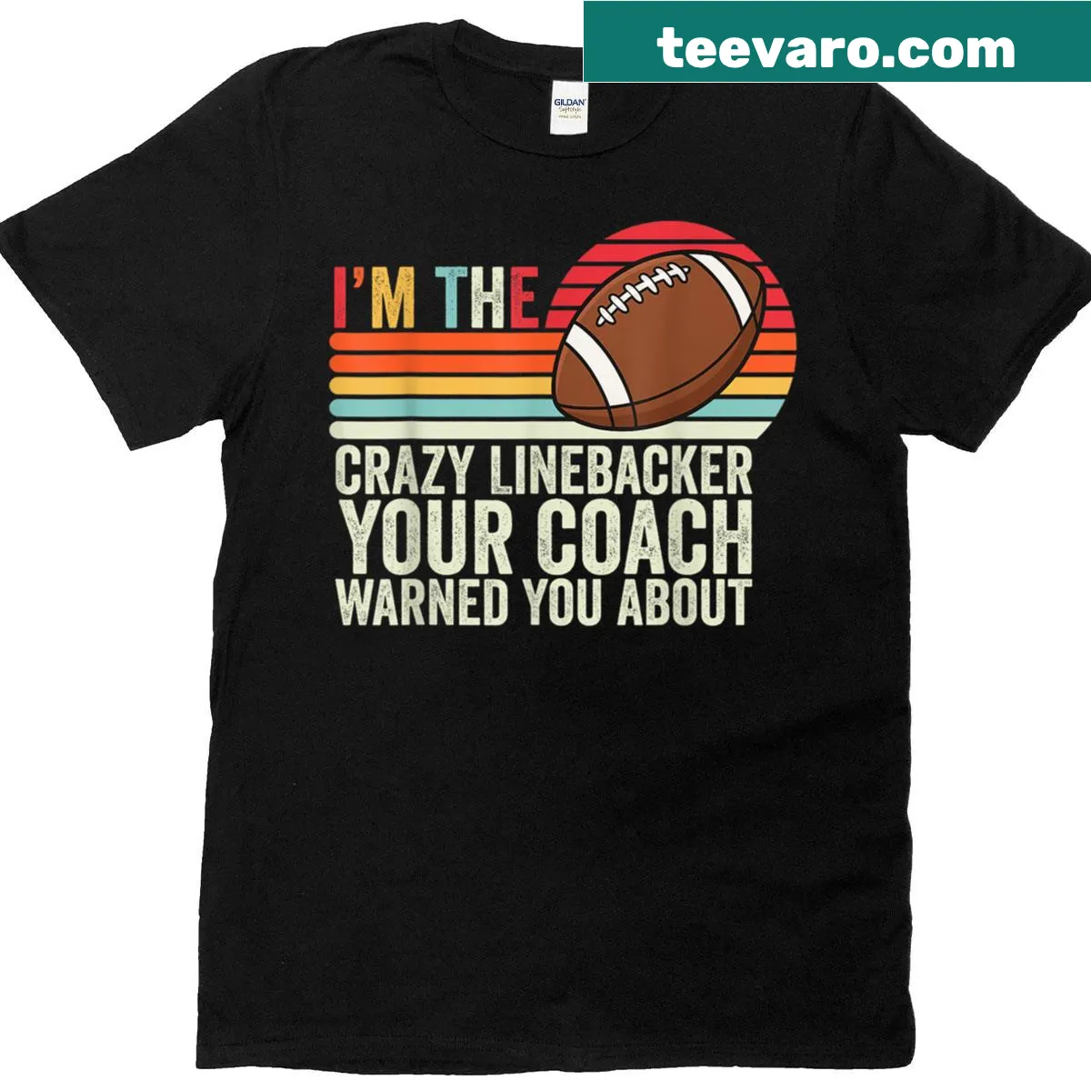Bold t-shirt for linebackers with humorous saying. — on a men's t-shirt