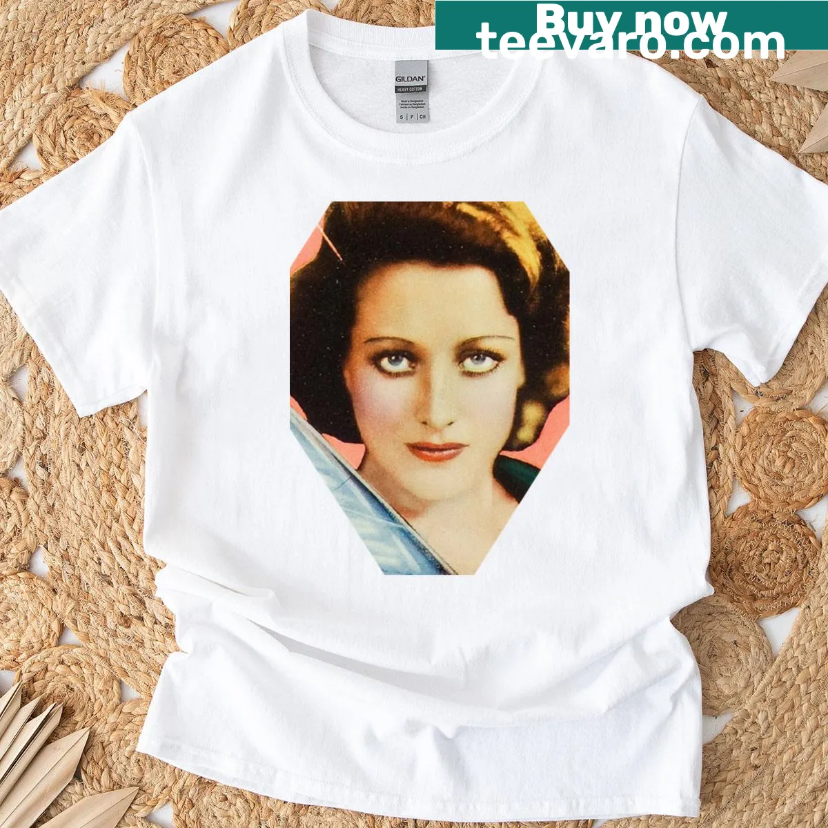 T-shirt featuring the phrase 'Joan Crawford Watches You' in retro typography — on a men's t-shirt