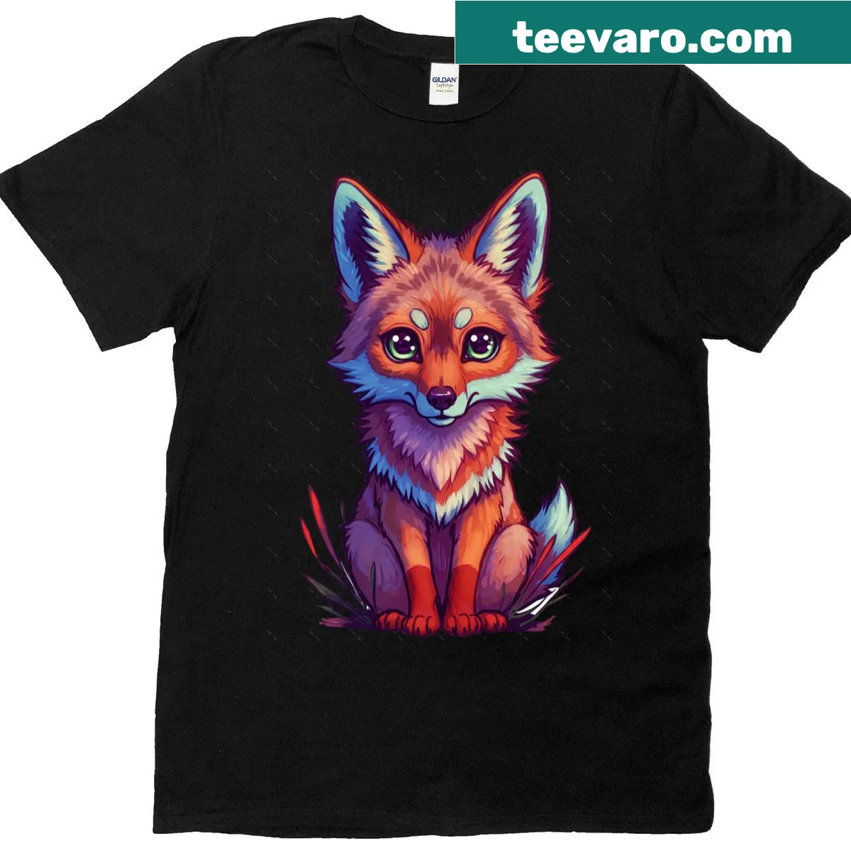 Kawaii prairie fox t-shirt with cute graphic — on a men's t-shirt