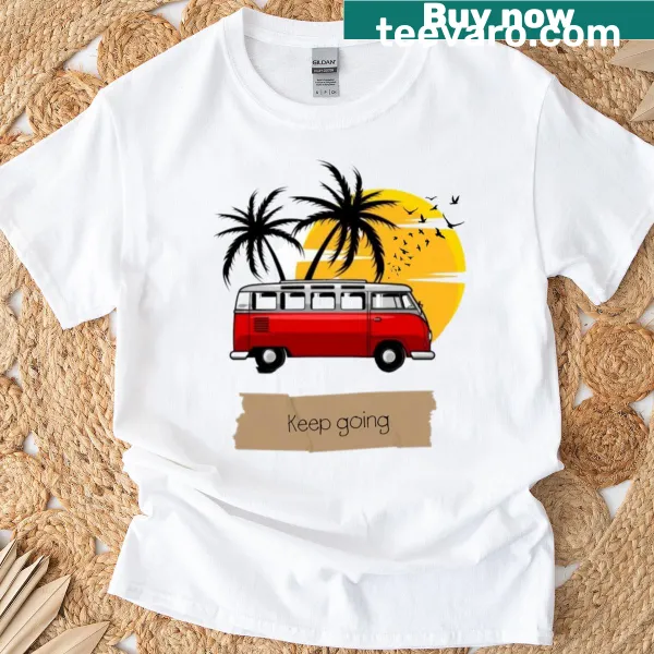Inspirational t-shirt with 'Keep Going' quote