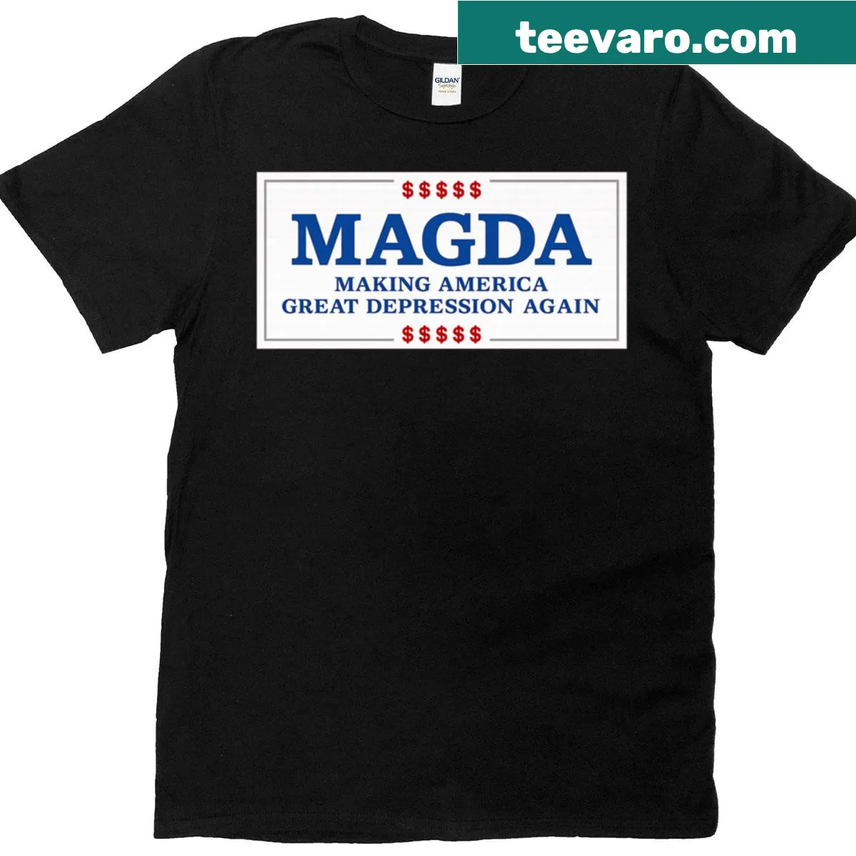 Sarcastic text shirt referencing a humorous political statement, perfect for casual wear. — on a men's t-shirt