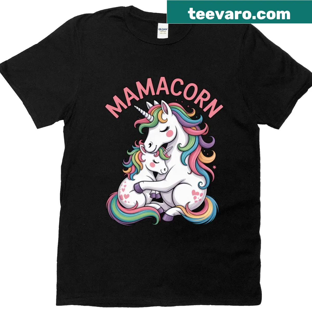 Mamacorn graphic T-shirt celebrating motherhood — on a men's t-shirt