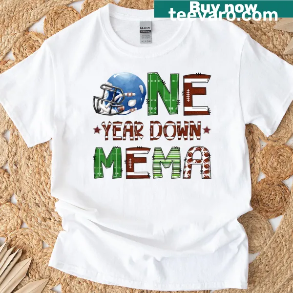 Illustrative birthday shirt for grandmothers with football design and text