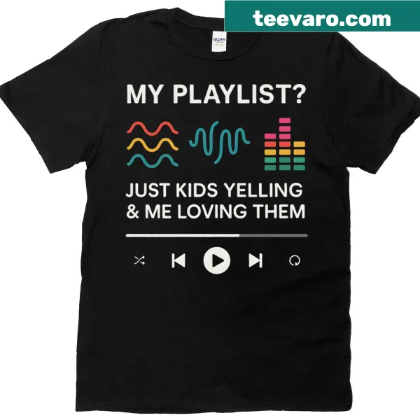 Humorous T-shirt for moms with kids yelling graphic