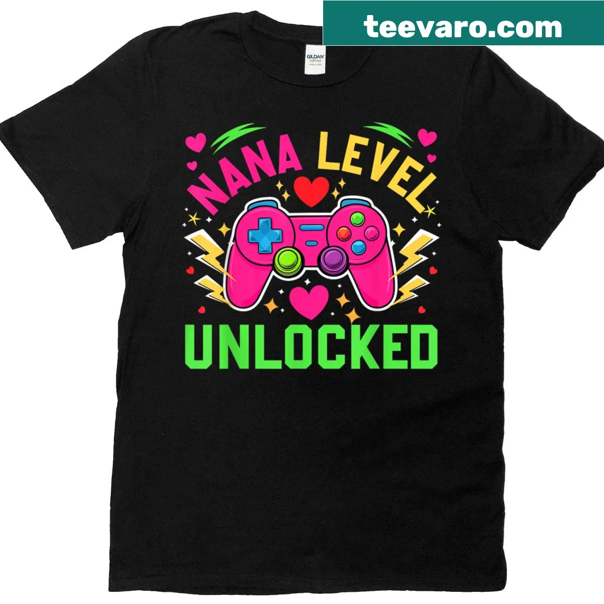 Playful graphic t-shirt celebrating a new nana — on a men's t-shirt