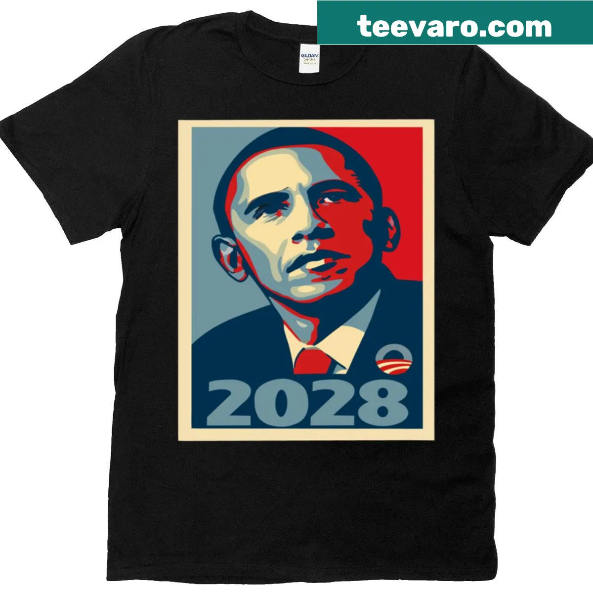 Oversized tee featuring Obama 2028 design — on a men's t-shirt