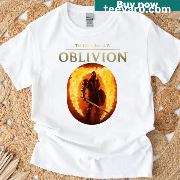 Illustrative t-shirt celebrating Oblivion game