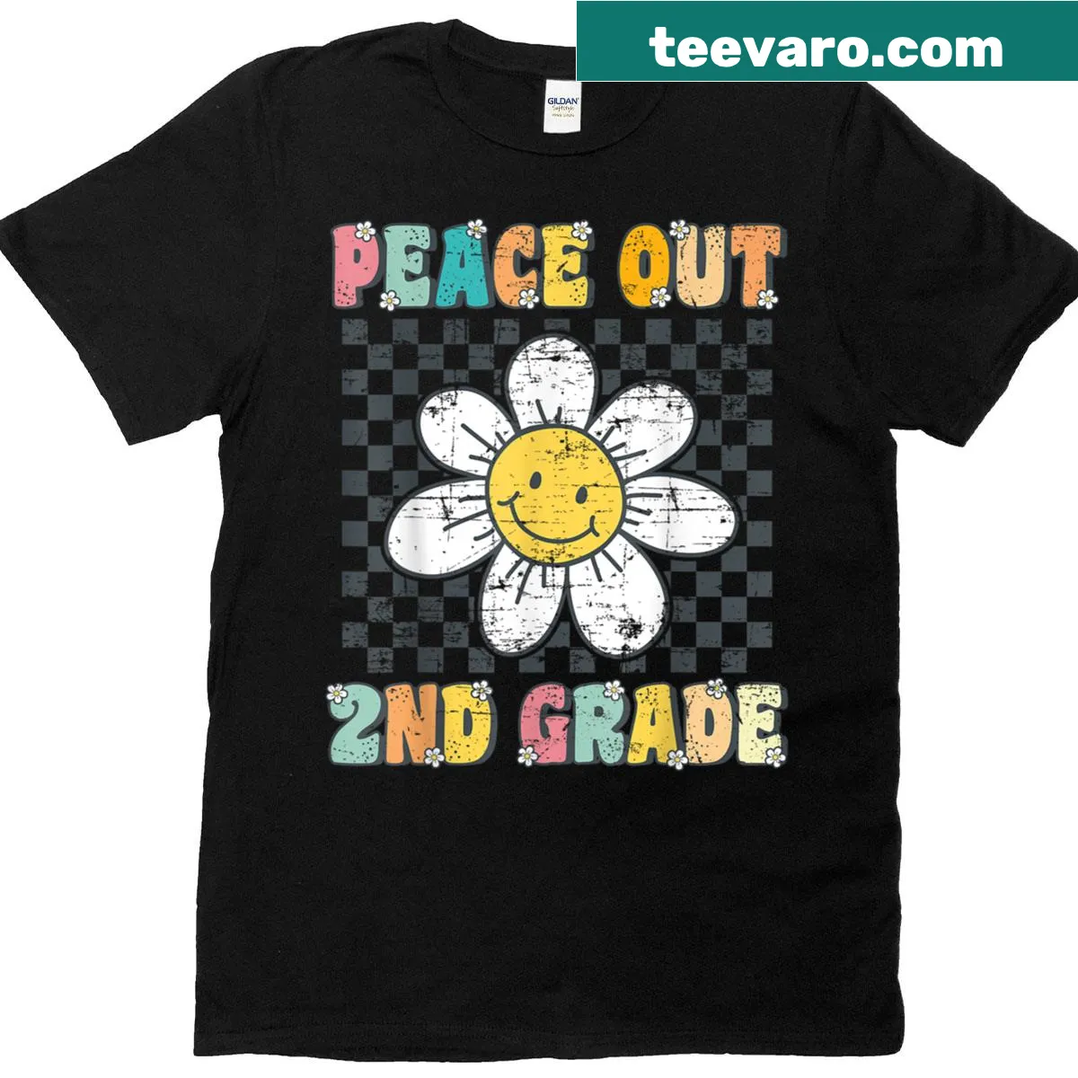 Retro t-shirt celebrating last day of second grade — on a men's t-shirt