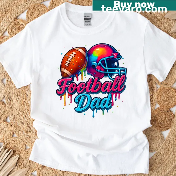 Retro football dad T-shirt with vintage typography for Father's Day