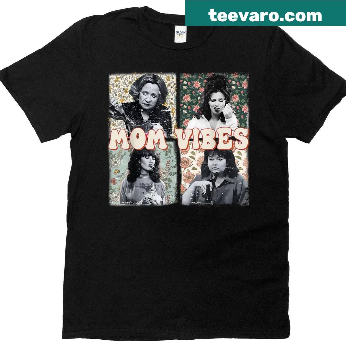Vintage-style t-shirt with nostalgic mom vibes design — on a men's t-shirt