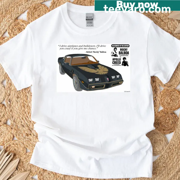 Retro t-shirt featuring Rocky's Trans Am car