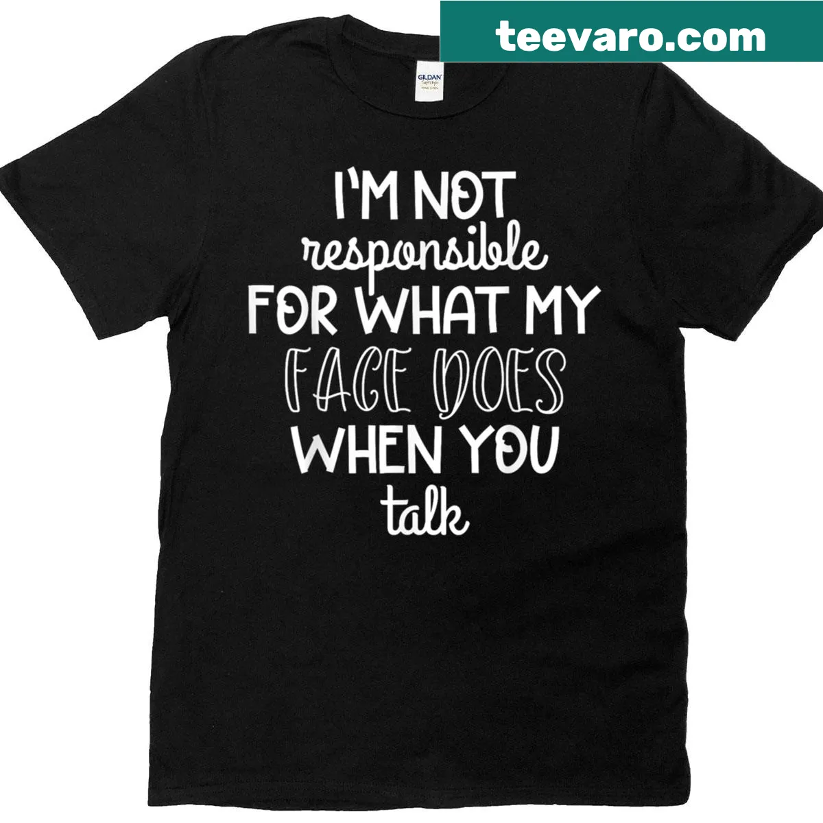 Text graphic tee that humorously showcases sarcasm with a straightforward message. — on a men's t-shirt