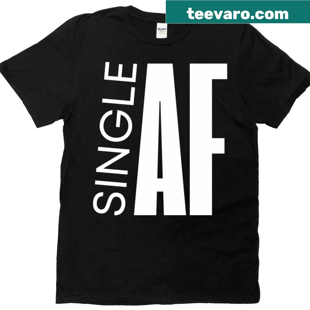 Minimalist T-shirt with 'Single AF' quote — on a men's t-shirt