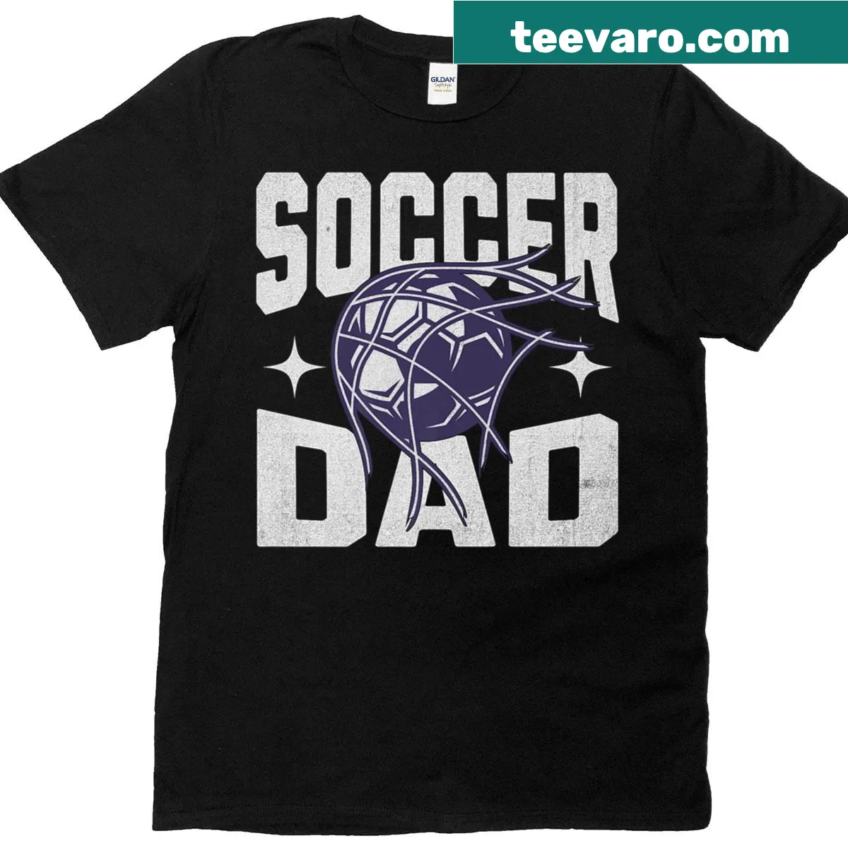 Funny Soccer Dad T-shirt with playful typography — on a men's t-shirt