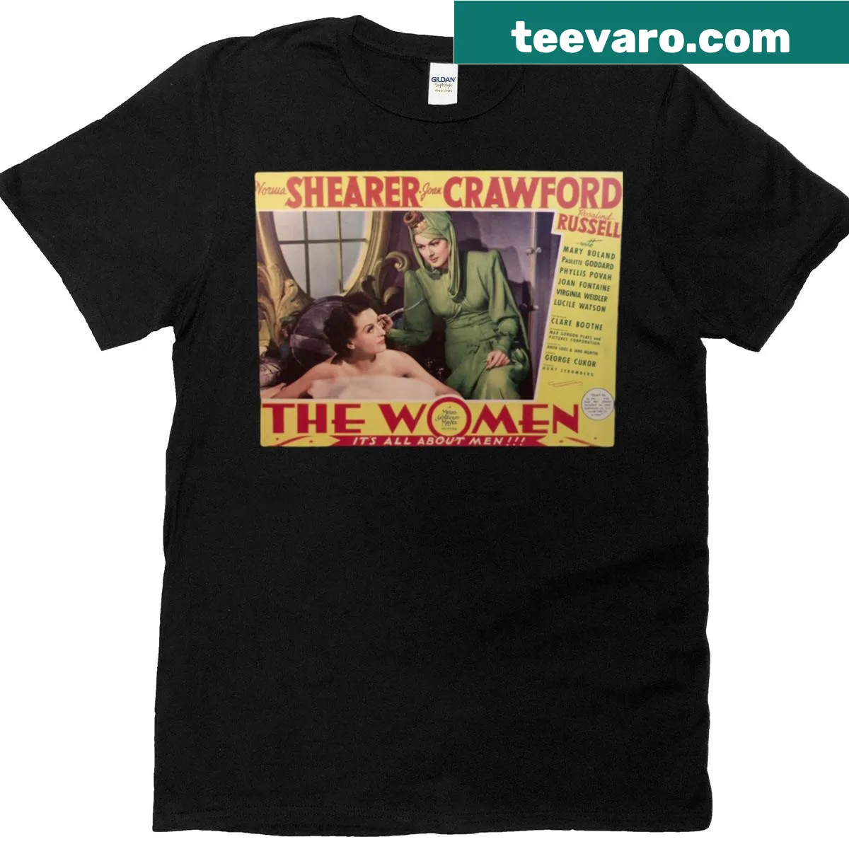 Oversized T-shirt celebrating women in Hollywood with a bold graphic — on a men's t-shirt