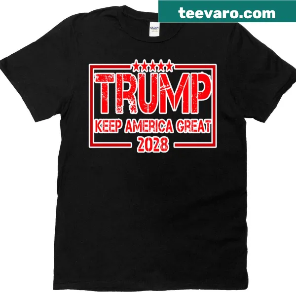 Trump 2028 slogan t-shirt for supporters