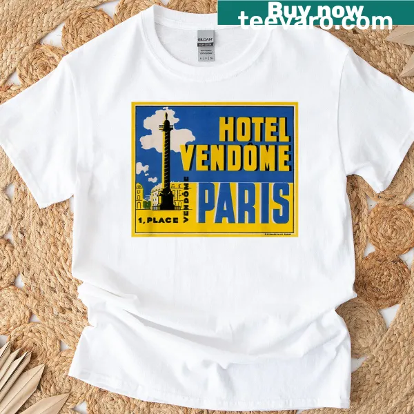 Vintage luggage tag art T-shirt celebrating travel