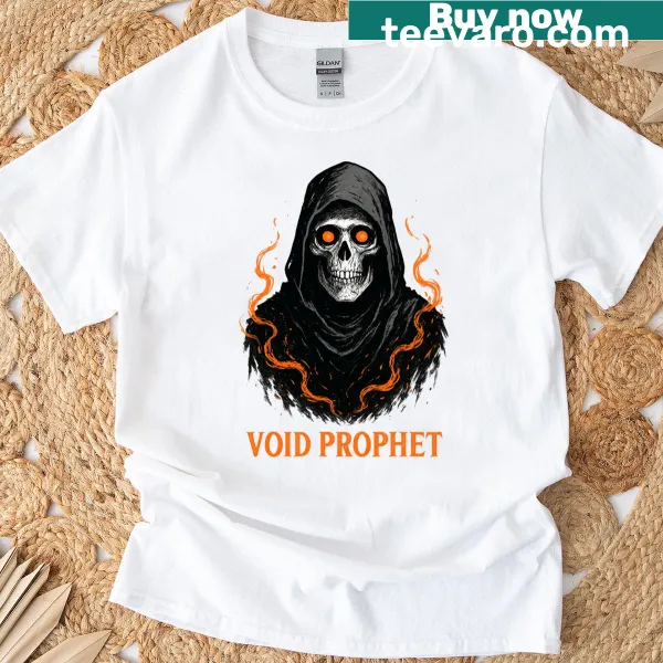 Illustrated graphic of Eyes of Oblivion on a T-shirt