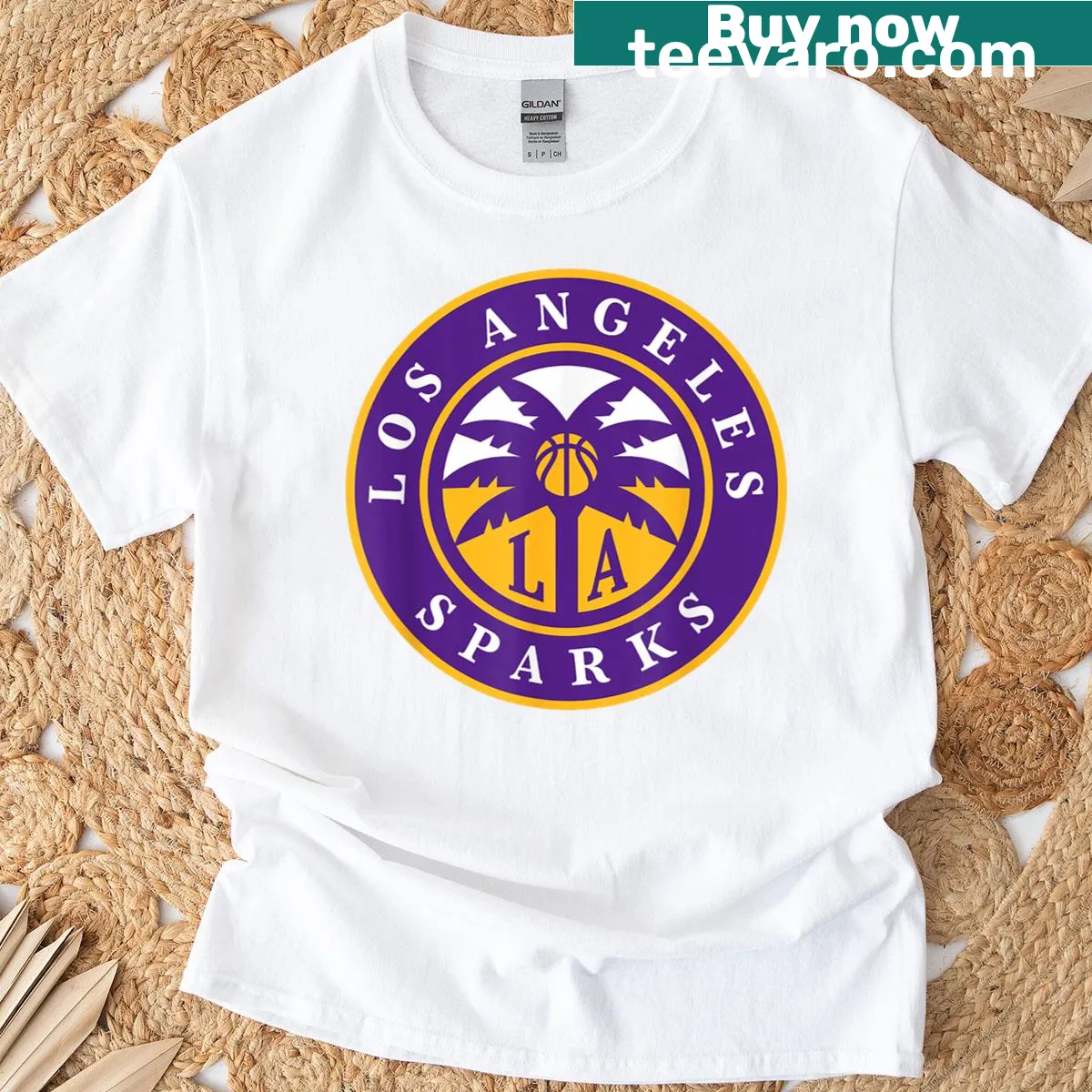 Los Angeles Sparks logo T-shirt designed for WNBA fans and supporters — on a men's t-shirt