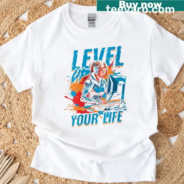 Playful graphic T-shirt celebrating esports and gaming