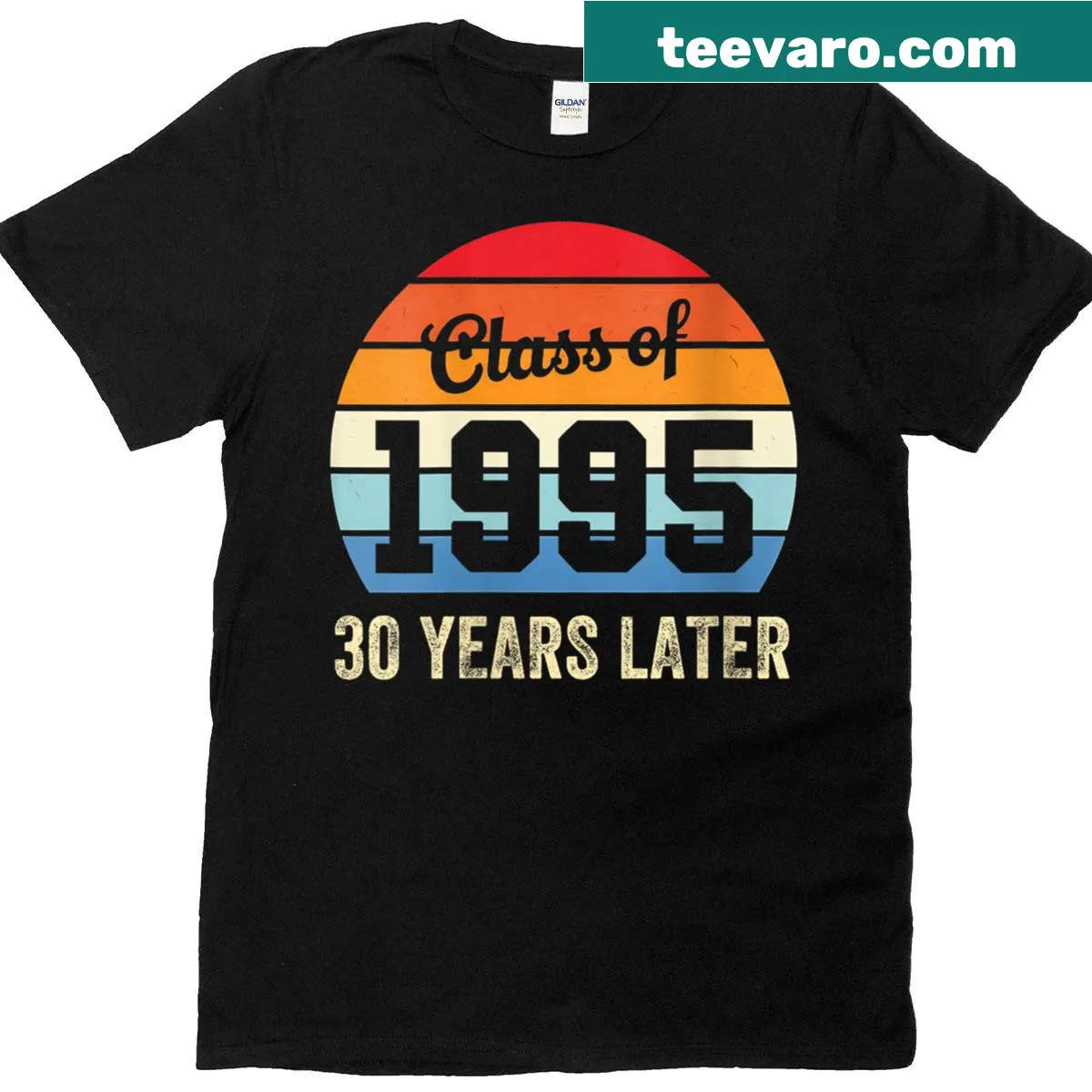 Vintage Class of 1995 reunion T-shirt celebrating 30 years since graduation — on a men's t-shirt
