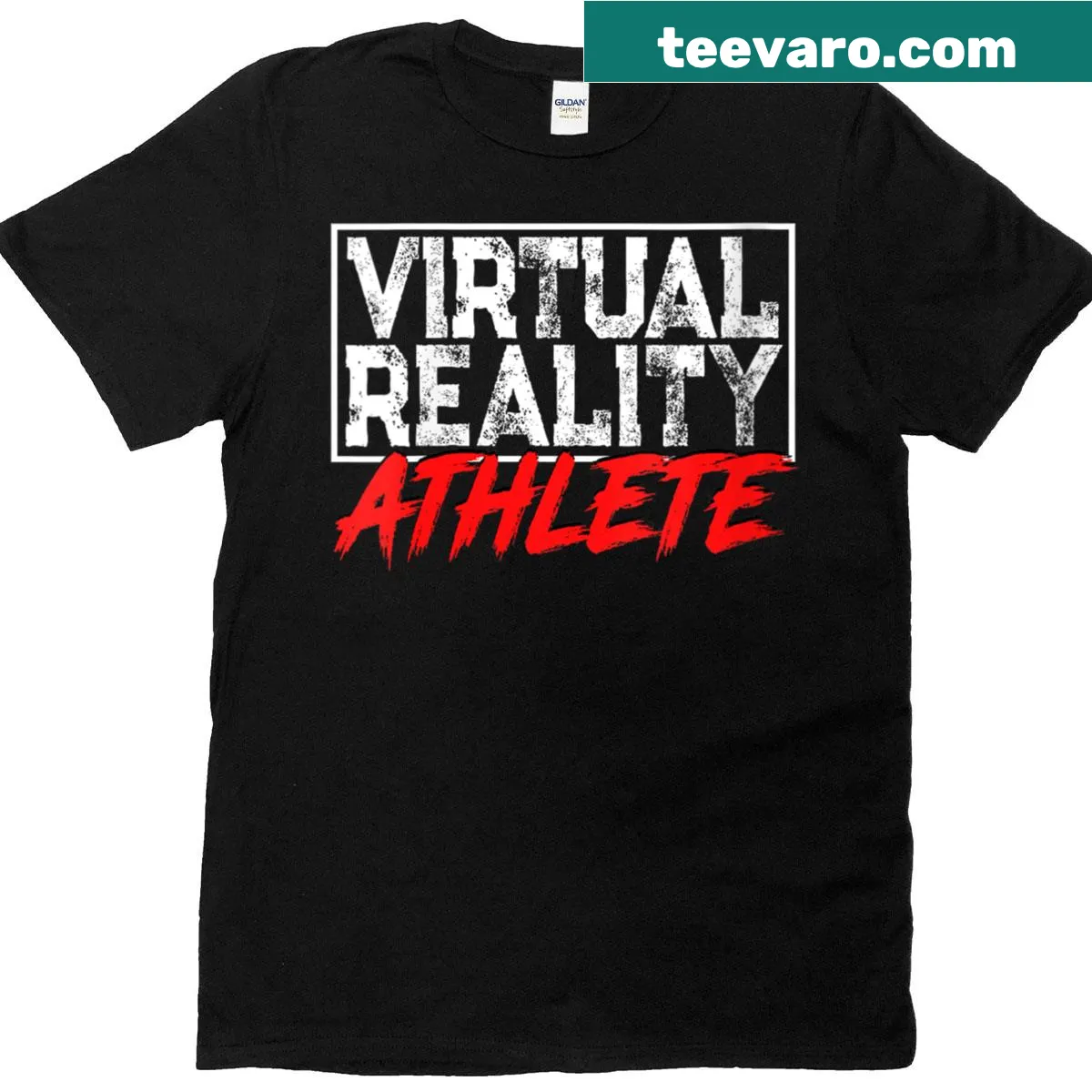 Gaming-themed T-shirt with a clever VR phrase — on a men's t-shirt
