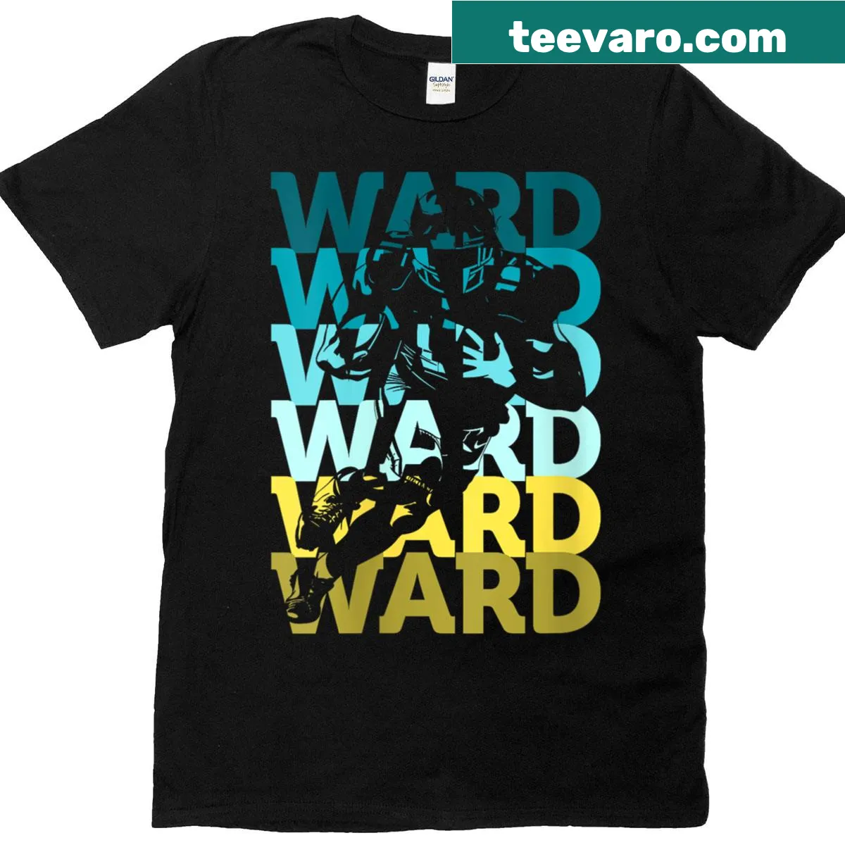 Fun football t-shirt with 'Amazing Fan Quarterback' text — on a men's t-shirt