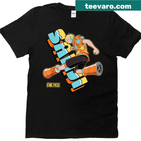 Illustration of Sanji from anime on Egghead Island T-shirt