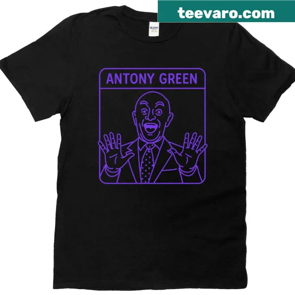 Minimalist line portrait T-shirt of Antony Green