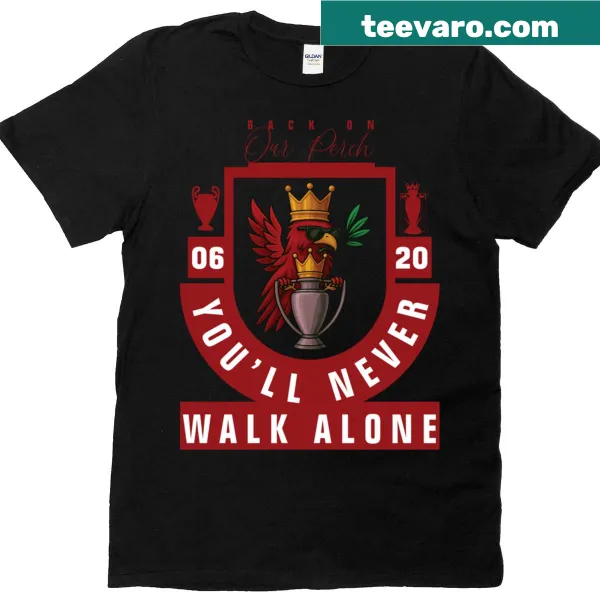 Inspirational sports t-shirt with 'You’ll Never Walk Alone' quote