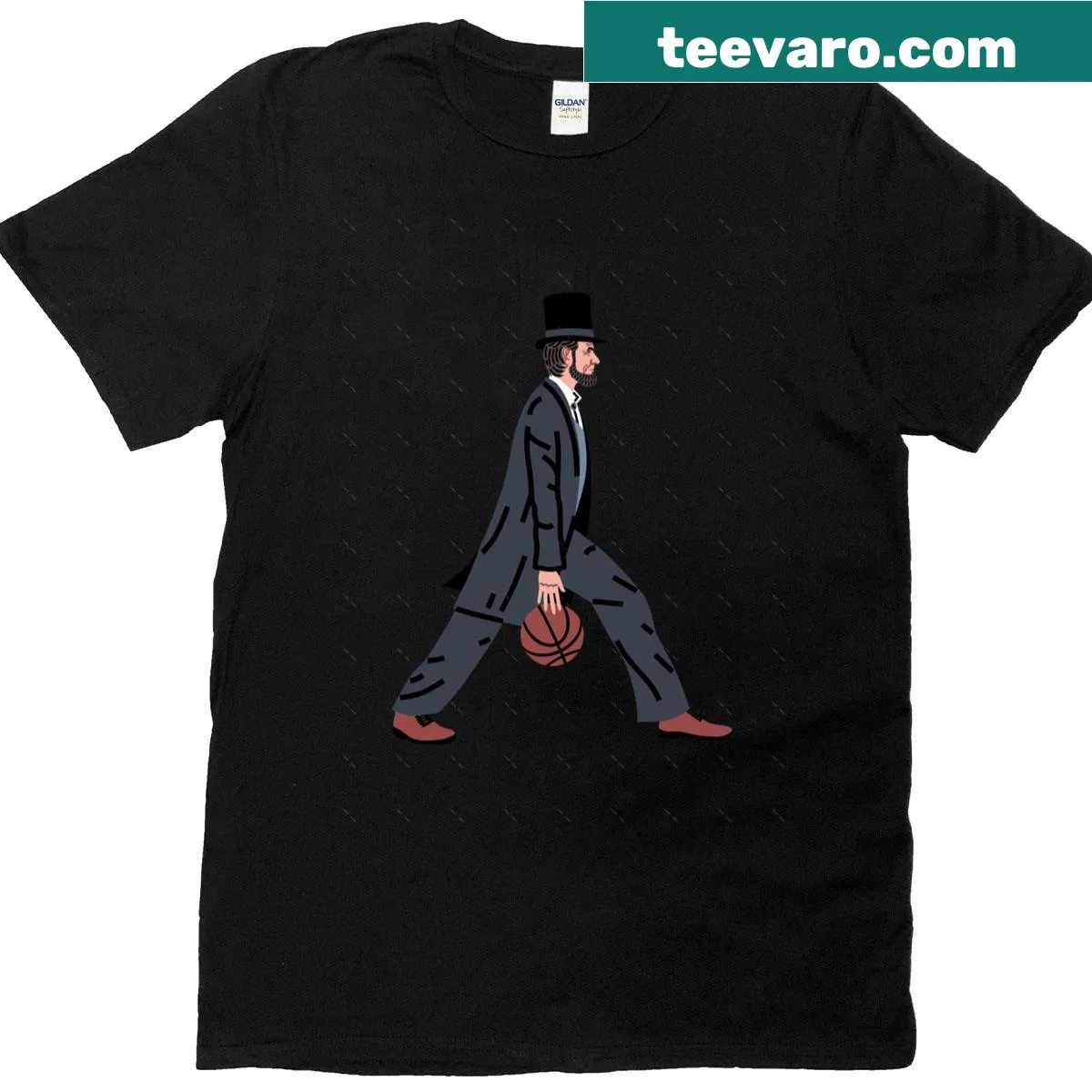 Bold 'Balling Lincoln' graphic oversized t-shirt — on a men's t-shirt