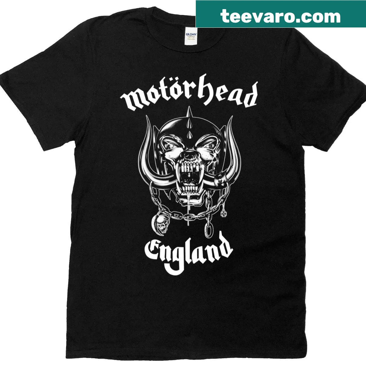 Motörhead tribute t-shirt featuring bold graphics and the band's name — on a men's t-shirt