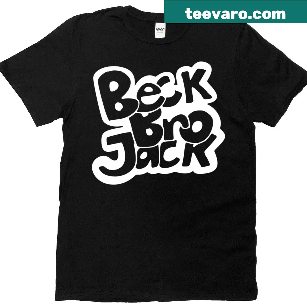 Beckbrojack logo illustrated on a casual T-shirt — on a men's t-shirt