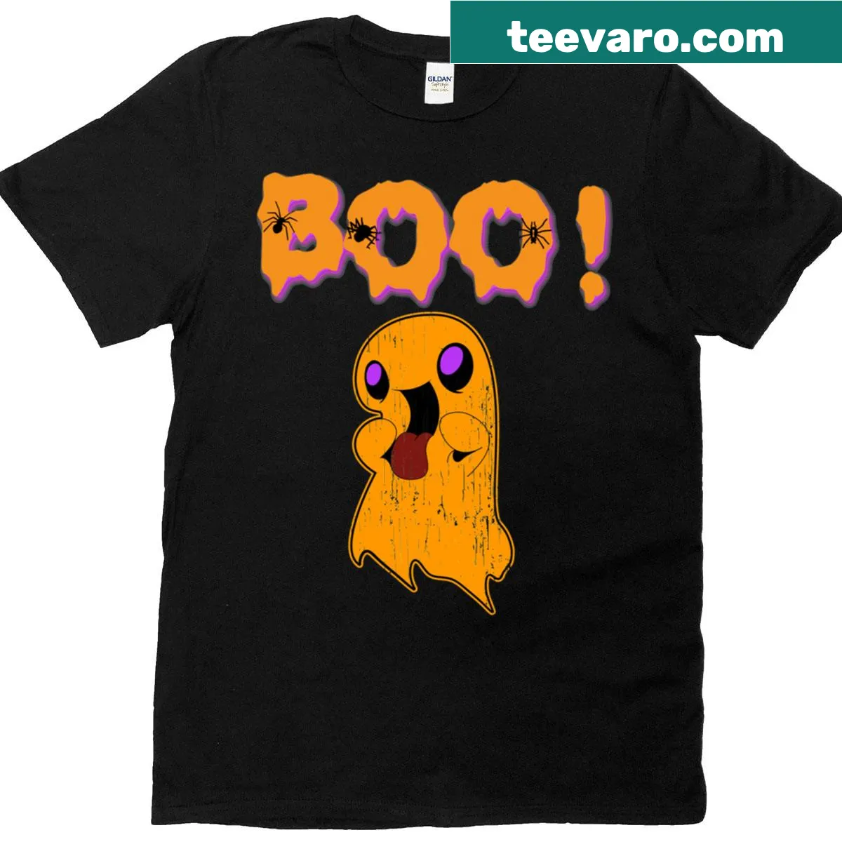 Cute cartoon ghost for Halloween T-shirt — on a men's t-shirt