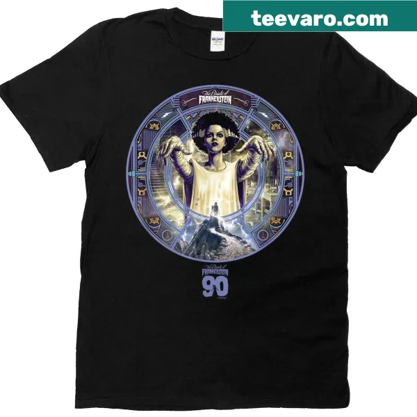 Bride of Frankenstein tarot-style illustration T-shirt