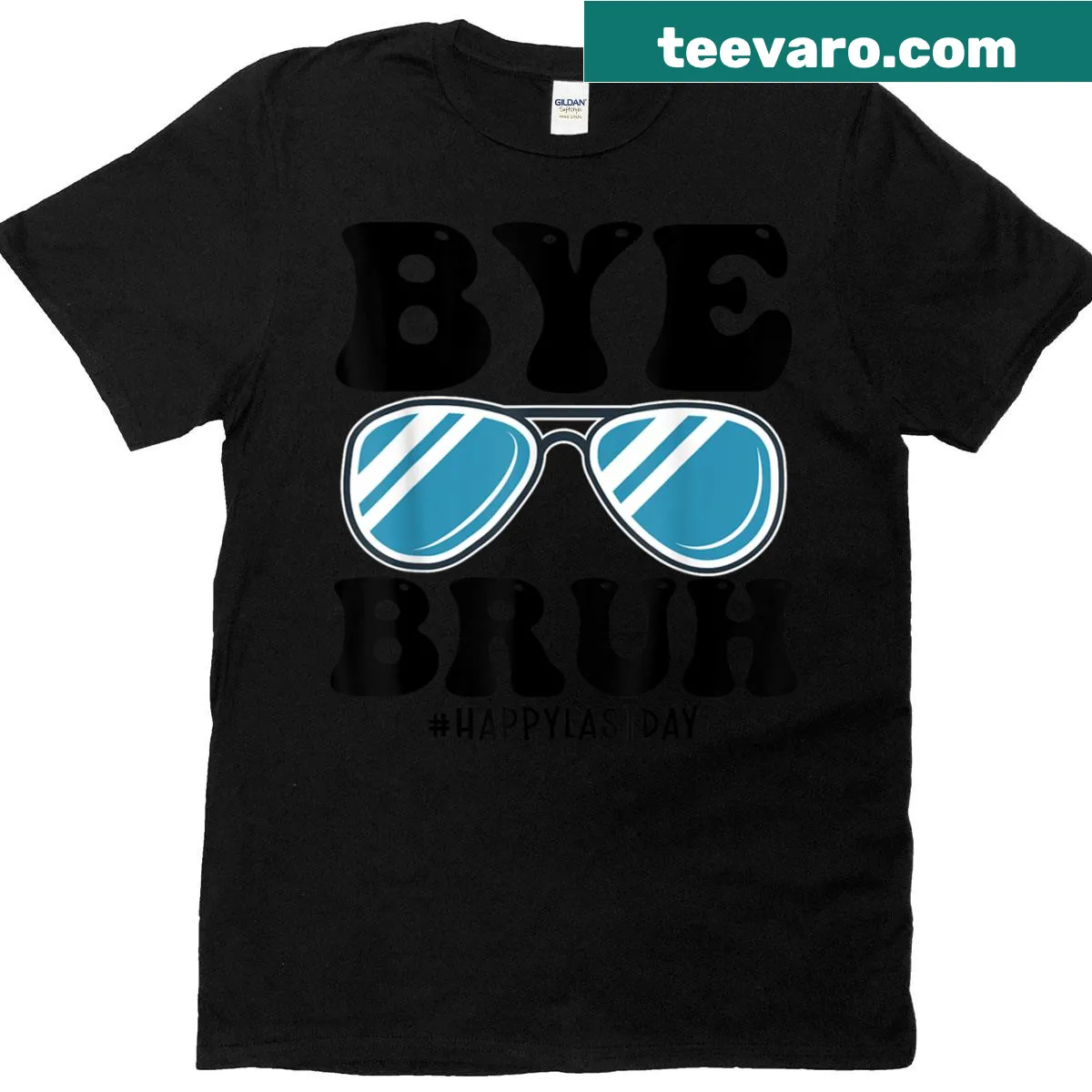 T-shirt with 'Bye Bruh' text for last day of school — on a men's t-shirt