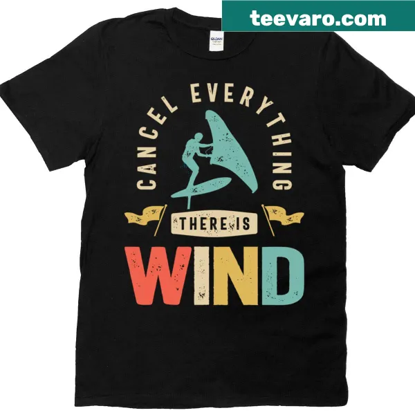 Wing foiling themed t-shirt with water sports illustration