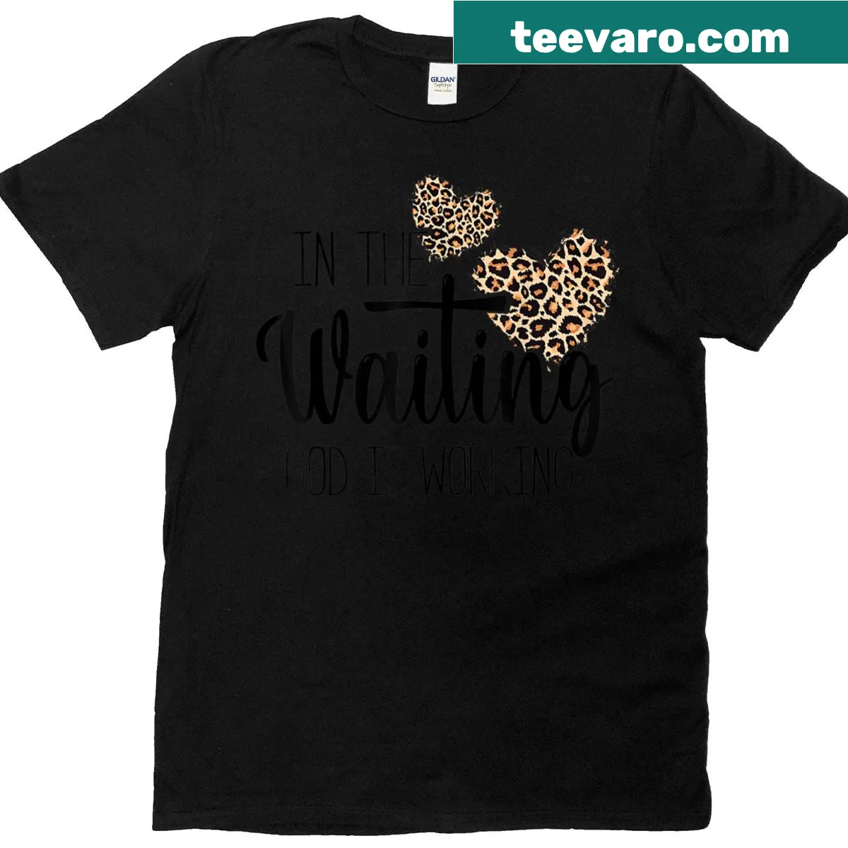 Inspirational faith T-shirt with the phrase 'God is Working' printed boldly — on a men's t-shirt
