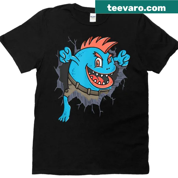 Cartoon monster t-shirt featuring a cute Halloween design.
