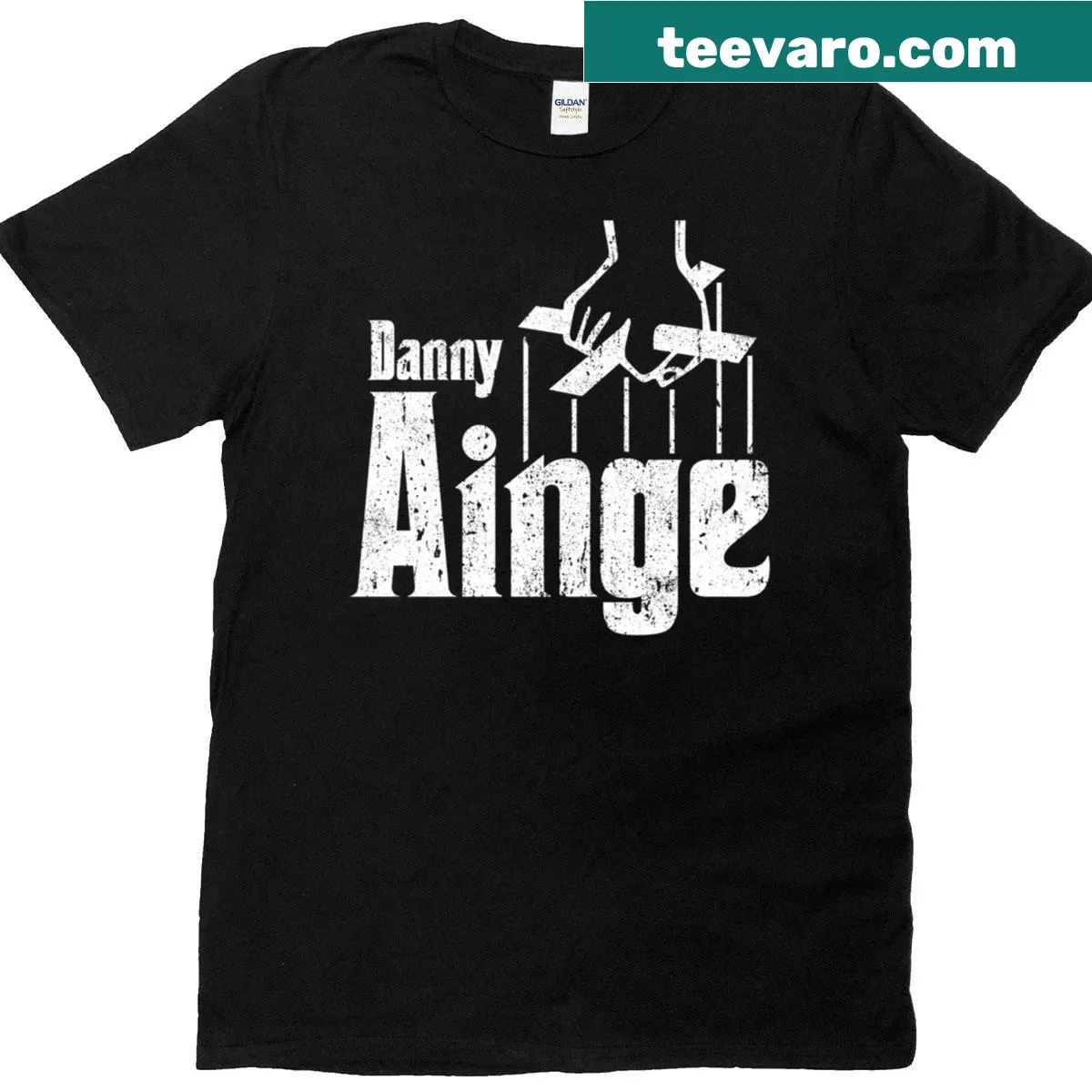 Danny Ainge tribute T-shirt with bold typography — on a men's t-shirt