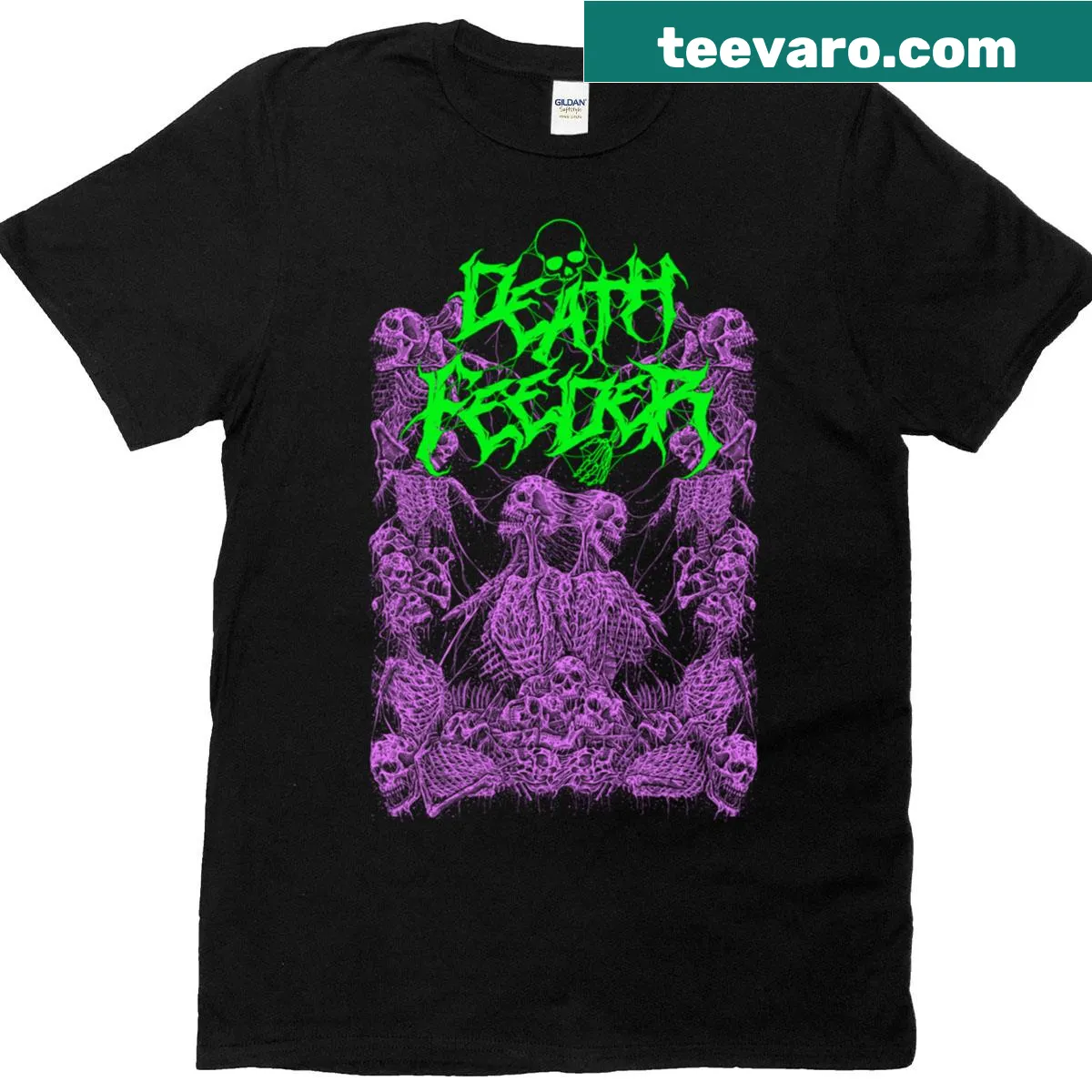 Horror-themed T-shirt featuring corpses and edgy design — on a men's t-shirt