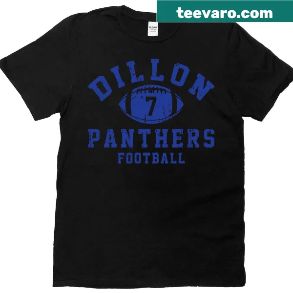 Dillon Panthers Football T-shirt featuring number 7 and team logo
