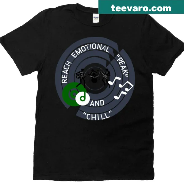 T-shirt with 'Emotional Peak' text in unique typography