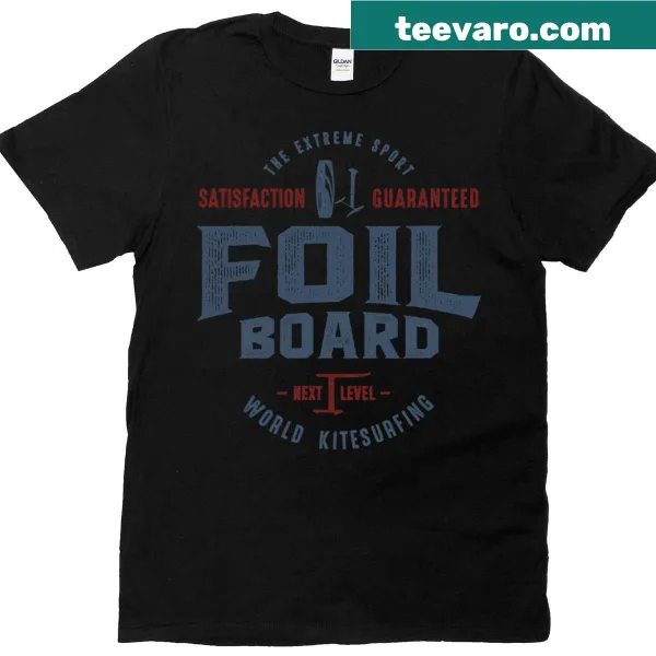 Dynamic T-shirt featuring foilboarding graphics for kitesurfing enthusiasts