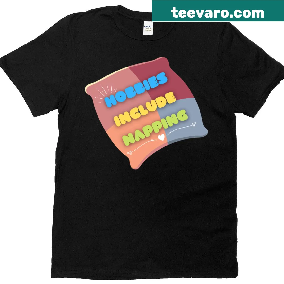 Funny T-shirt with the quote 'Hobbies Include Napping' — on a men's t-shirt