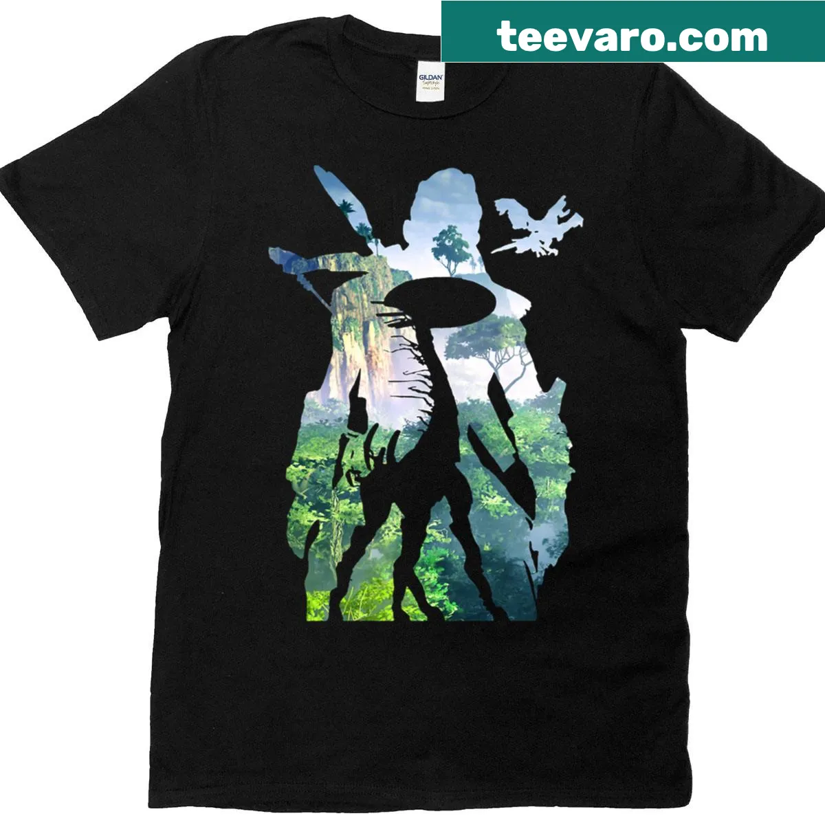Horizon Zero Dawn T-shirt with Aloy graphic — on a men's t-shirt